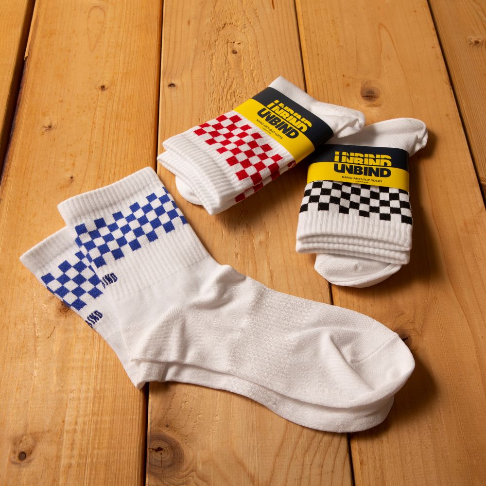 UNBIND】NANO Anti-slip チェッカー柄 ゴルフソックス